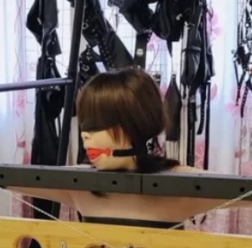 浅浅作品：木枷孔鳄鱼拉扯SM绳艺表演1V+1G